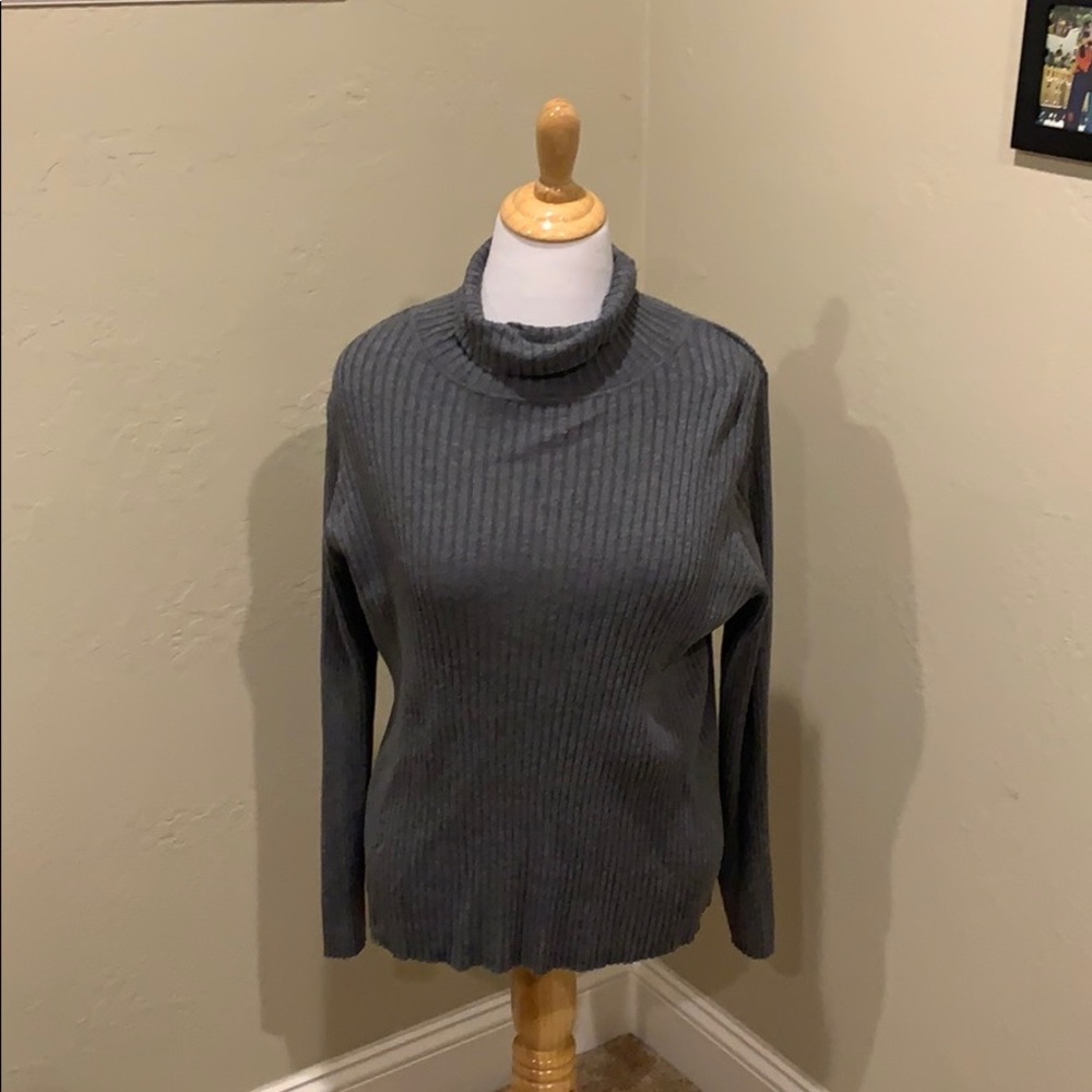 👚 Gray Turtle Neck